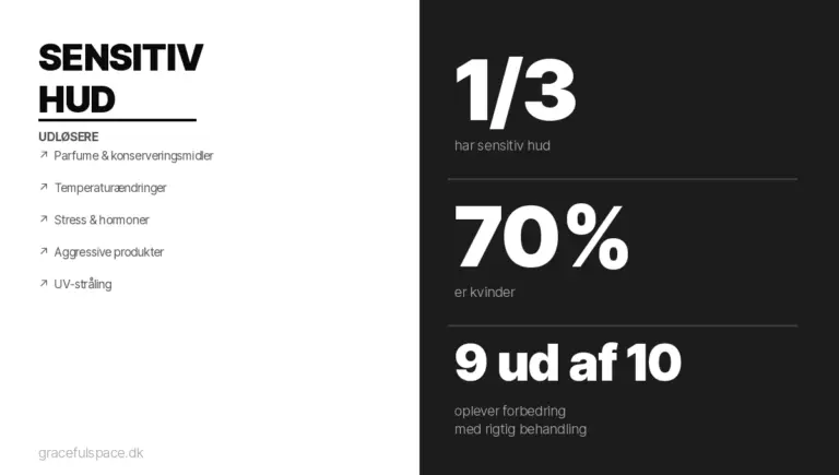 Infografik: sensitiv hud – udløsere og behandling